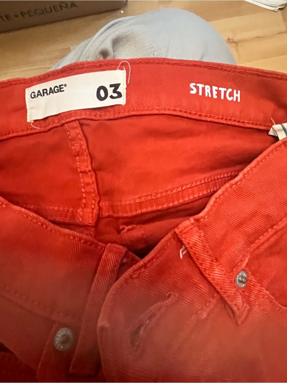 Garage Women's Red Denim Roll-Hem Shorts - Picture 4 of 4